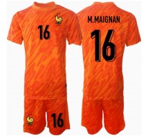Francja Mike Maignan #16 Bramkarskie Koszulka Wyjazdowa dzieci ME 2024 Krótki Rękaw (+ krótkie spodenki)